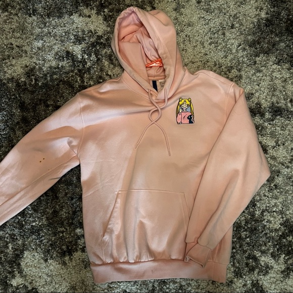 Divided Other - Sailor Moon Hoodie Pink with Stain